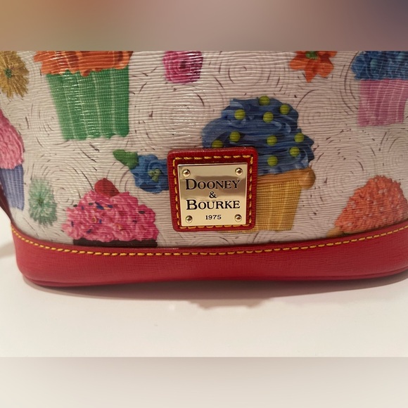 Dooney & Bourke Red and Multicolor Cupcake Satchel Bitsy bag - Picture 9 of 17